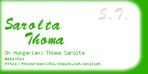 sarolta thoma business card